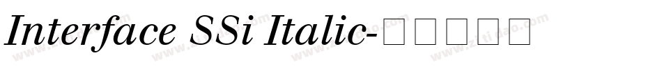 Interface SSi Italic字体转换